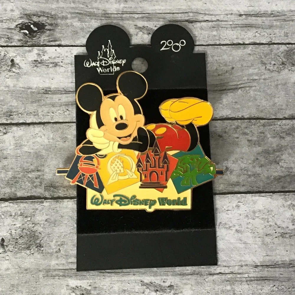 Walt Disney World 4 Parks Vintage 2000 Pin Retired Epcot Magic Kingdom